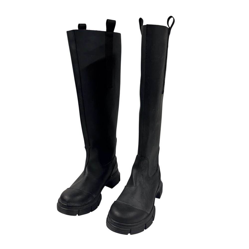 Ganni Pull On Rubber Boot Chunky Black Size 40